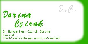 dorina czirok business card